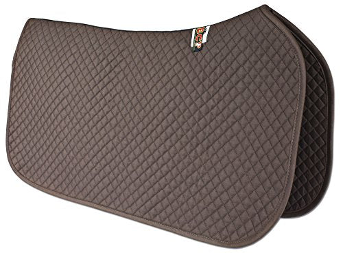 All Purpose Diamond Quilted Western Saddle Pad for Injury Prevention (Brown)