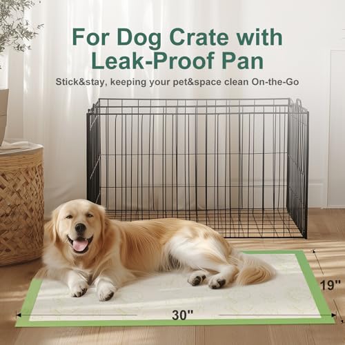 Dog Pee Pads with Adhesive Strips 50Count (19" x 30" (50 Ct))