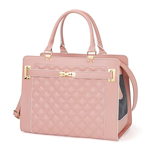 Fashion Pet Carrier Dog Cat Carrier Purse Soft (Pink)
