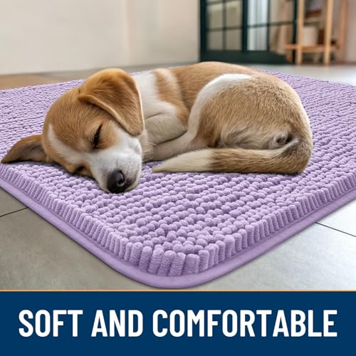 Dog Door Mat for Muddy Paws 30x20 (Lavender / 30"X20")