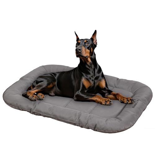 Durable Dog Bed Tough and Tear Proof Dog Crate Bed with Heavy (Gray / XXL(48"x31"x3"))