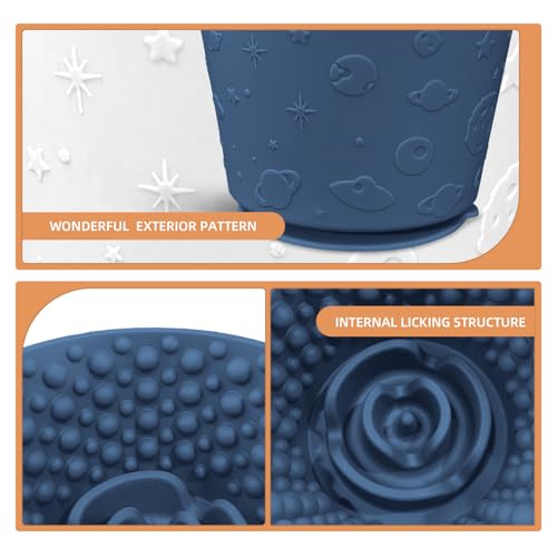 Dog Lick Bowl (M-L / Dark Blue)