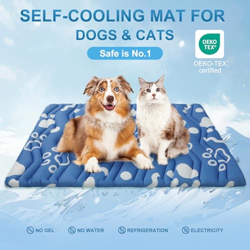 Cooling Mat for XLarge Dogs (Navy Blue / 59.0"L x 40.0"W x 1.0"Th(XL))