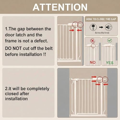 Extra Wide Baby Gate 76.4 (White / 76.3"-81"/194-206CM)
