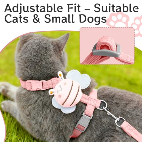 Cat Harness and Leash Set (Cherry Blossom Pink)