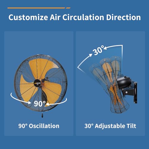 Pro Series 20 inch Oscillating High Velocity Wall Mount Fan (20 inch - Indoor)