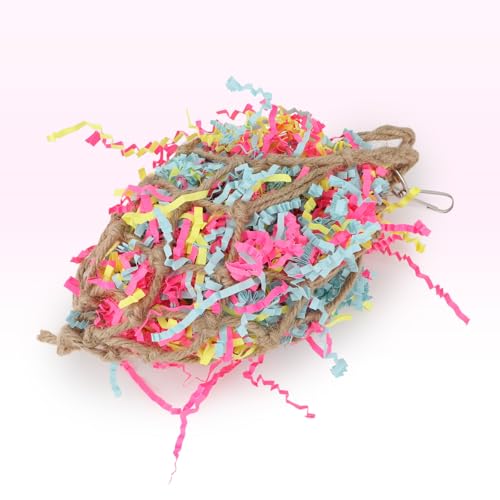 Bird Shredding Foraging Toy Parrot Cage Hanging Paper Chew Toy (Shredding Toy)