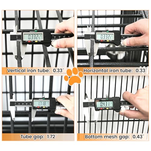 42 inch Stackable Heavy Duty Dog Kennel Indoor with Divider (42.5"L x 28.0"W x 30.0"H)
