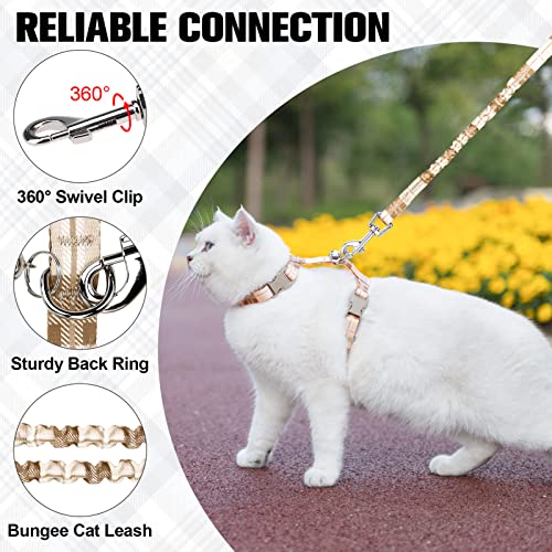 Cat Harness and Leash Set (Small(Chest: 10"-15") / Beige)