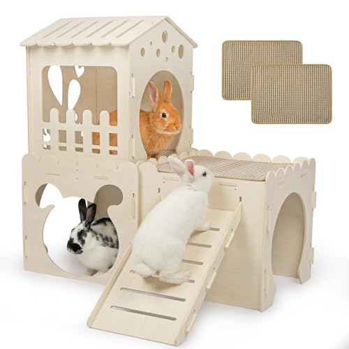 Extra Large Rabbit Castle (3 House with 2 Mat)