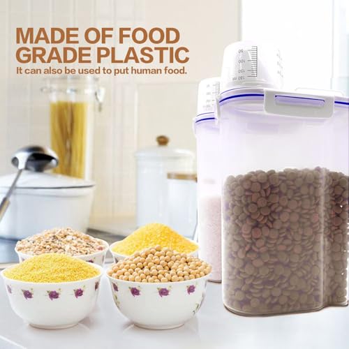 Dog Food Storage Container Small (White 3 Qt)