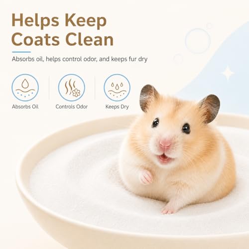 Bath Sand for Hamster 2.2 lbs Dust Free Desert Sand or Potty Litter Sand for Chinchillas Gerbil Syrian Mice Small Animals Trial Version 2.2 Lbs (bathsand1kg)