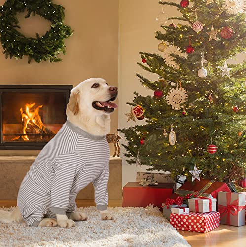 Dog Onesie Surgery Recovery Suit for Large Medium Bodysuit Dogs Pajamas PJS Full Body for Shedding (5XL / Grey)