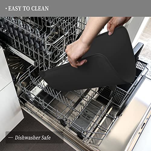 Silicone Pet Feeding Mat (Charcoal / 32" x 24")