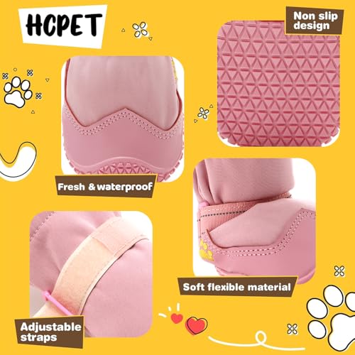 Dog Shoes for Dogs (Light Pink / Width 2.75 in)