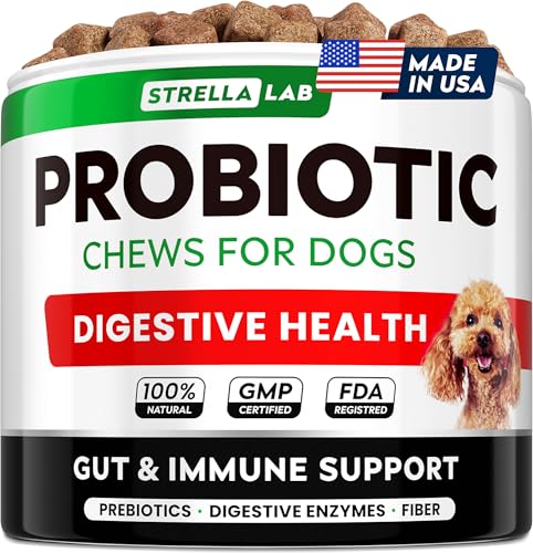 Dog Probiotics Chews for Digestive Health & Gut Support (Probiotic Chews / 120Ct (Chicken))