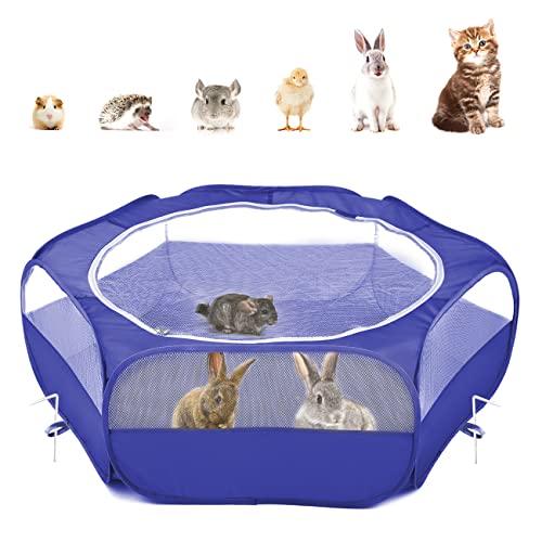 Small Animal Playpen with Zippered Cover (H-Indigo)