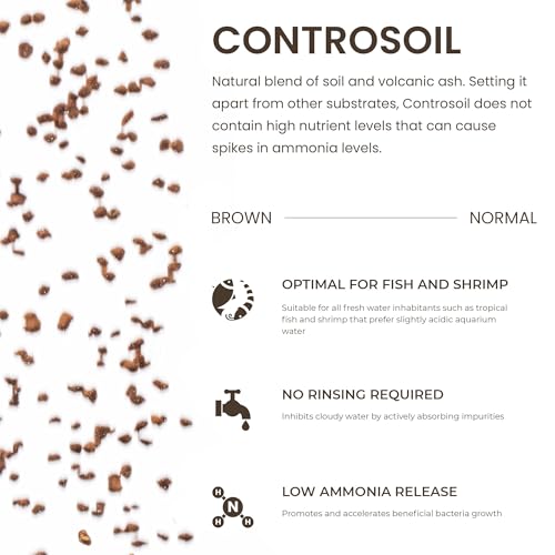 Controsoil Freshwater Aqua Soil Substrate for Fish (10 Liters (9.1 kg) / Brown - Normal)