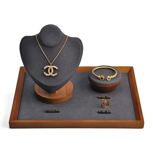 Wood Jewelry Tray (Gray / 11.8" x 9.1" x 0.7")