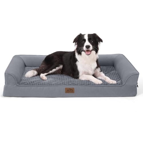 Orthopedic Dog Bed for Extra Large Dogs (Grey / XL:42x30x7.5 inch)