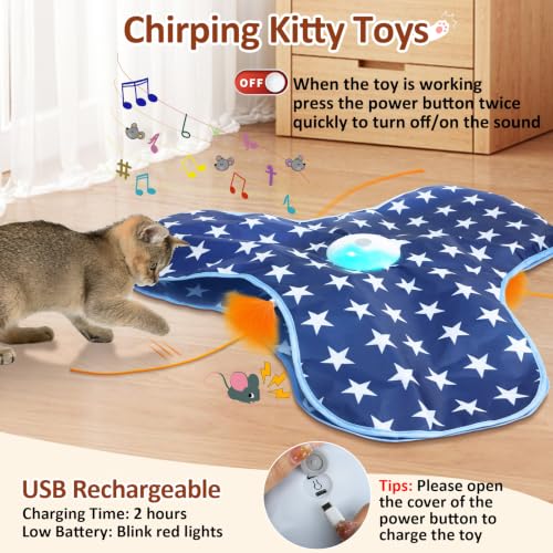 Interactive Cat Toy Rechargeable (Dark Blue)