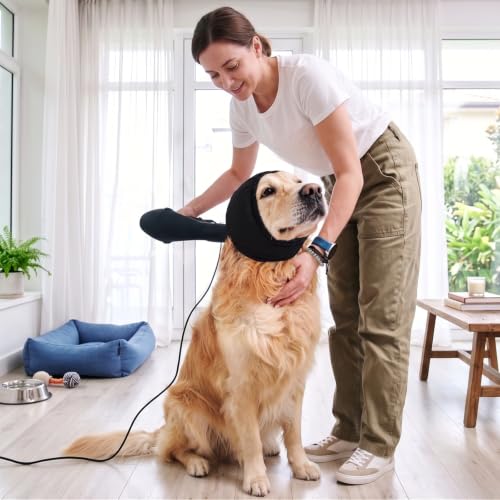 Dog Calming Hoodie Noise Shield Anxiety Relief for Dogs (Black / S)
