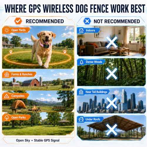 GPS Wireless Dog Fence System with Free App (Pink)