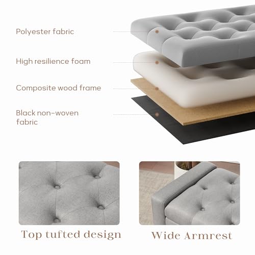 Ottoman with Storage (Grey)