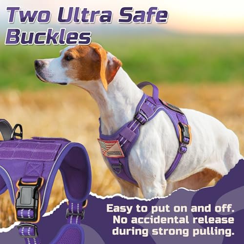 Tactical Dog Harness for Large (Purple / Large)