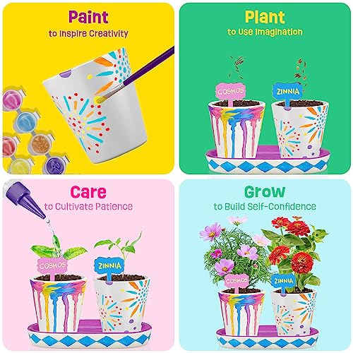 4 Set Paint & Plant Flower Gardening Kit (Flower Gardening Kit)