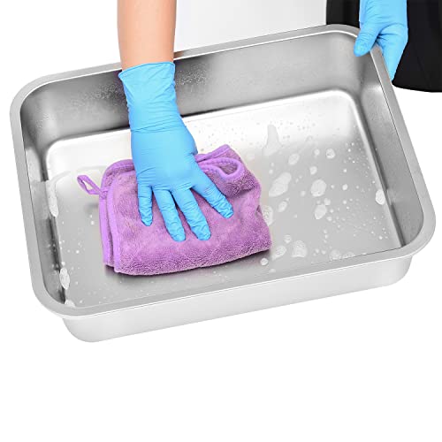 Stainless Steel Cat Litter Box (17.5" L x 13.5" W x 6" H (without Lid))