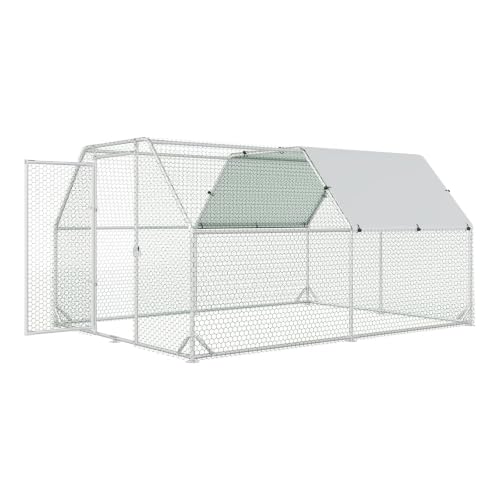 Metal Chicken Coop (149.5"L x 110.3"W x 76.8"H)