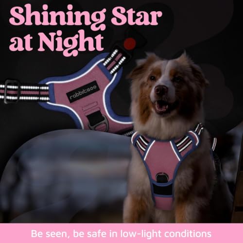 Dog Harness for Large (Light Pink & Blue / X-Large)