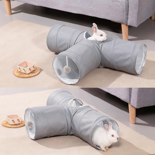 3 Way Collapsible Rabbit Tunnel Toy