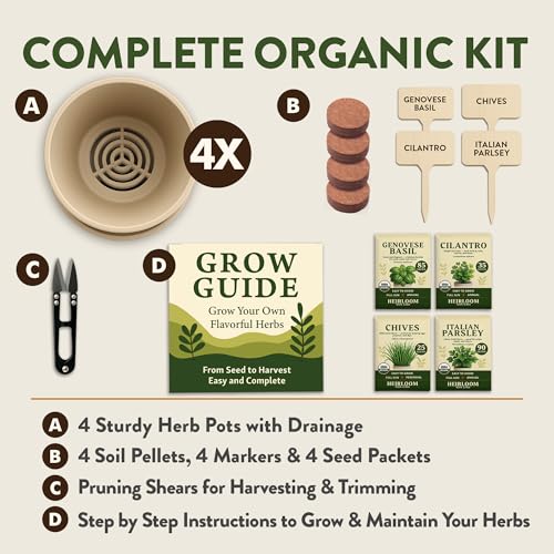 Organic 4 Herb Indoor Garden Kit