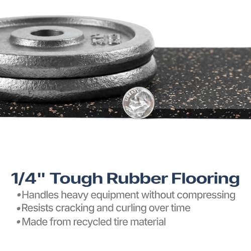Traxxon by FlooringInc Rubber Gym Flooring Roll (Bright Red / 48"L x 36"W x 0.3"Th)