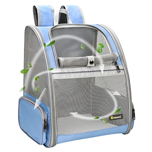 Innovative Traveler Bubble Backpack Pet Carriers for Cats and Dogs (Blue)
