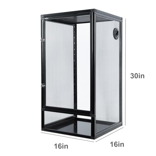 16" x 16" x 30" Front Opening Chameleon Cage with 3 (16" x 16" x 30")