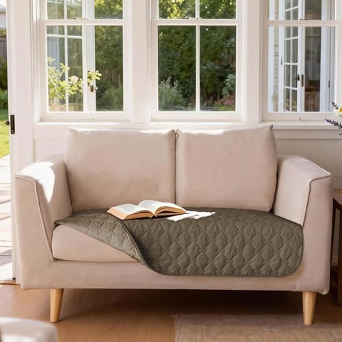 Waterproof Loveseat Cover (32x53 Inch (Pack of 1) / Dark Walnut/Light Walnut)