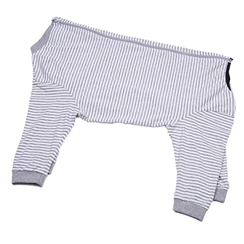 Dog Onesie Surgery Recovery Suit for Large Medium Bodysuit Dogs Pajamas PJS Full Body for Shedding (4X-Large (Pack of 1) / Grey)