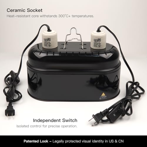 Reptile Dual Light Fixture (Dual Deep Dome)