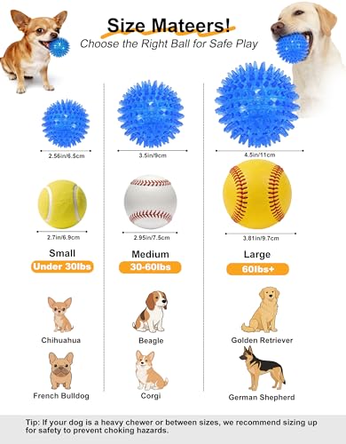 Dog Toy Balls (2.5" (Small Dog) / Pink+Red+Yellow)