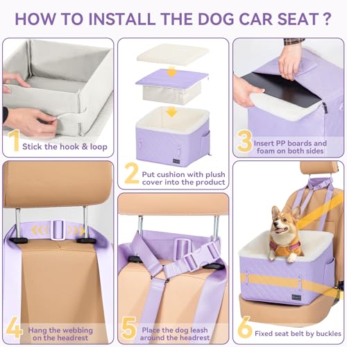 Dog Booster Car Seat (Purple)