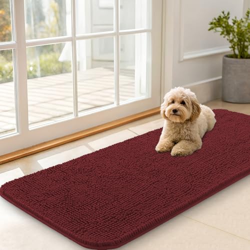 Dog Door Mat for Muddy Paws 47x20 (Caramel Russet / 47" X 20")