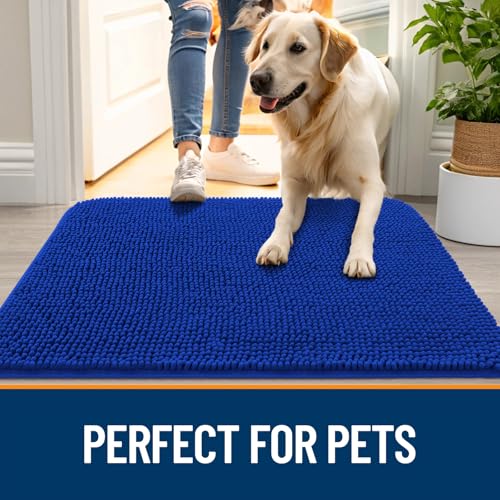 Dog Door Mat for Muddy Paws 59x20 (Royal Blue / 59" X 20")