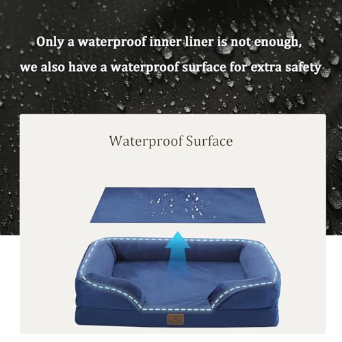 Orthopedic Dog Bed (24.0"L x 18.0"W x 6.0"Th / Navy Blue)