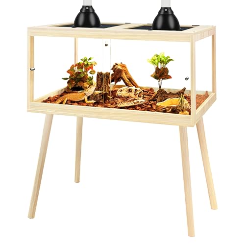 Bearded Dragon Tank with Legs (Oak / 30Gallons, 31inch)