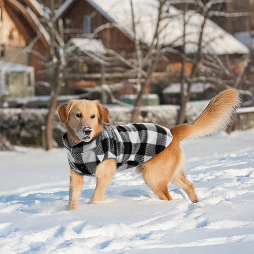 Dog Fleece Vest (Black Plaid / Small (Chest Girth: 16.1'' ))