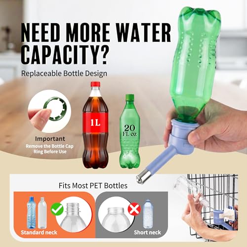 Patented No Drip Dog Water Bottle (C590 Blue / Small Sized Dogs and Cats-10.2 fl.oz)
