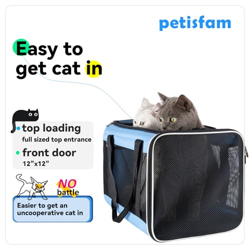 Soft Pet Carrier for Large and Medium Cats (Blue)